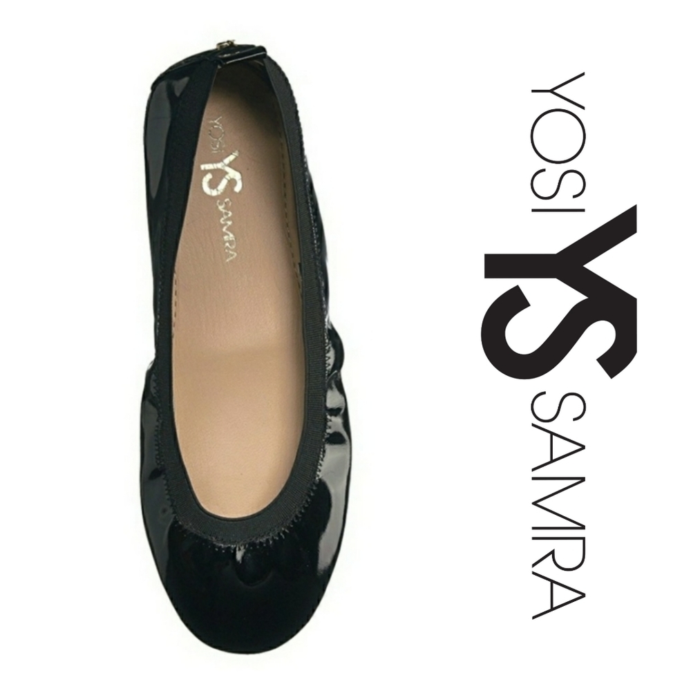 YOSI SAMRA | Black leather ballet flat size 7M